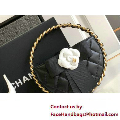 chanel Lambskin, Mixed Fibers, Calfskin & Gold-Tone Metal Black pouch AP3584 2023